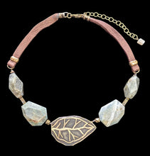 leaf & labradorite set