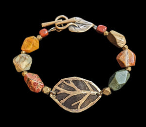 Red Creek Jasper Leaf Bracelet