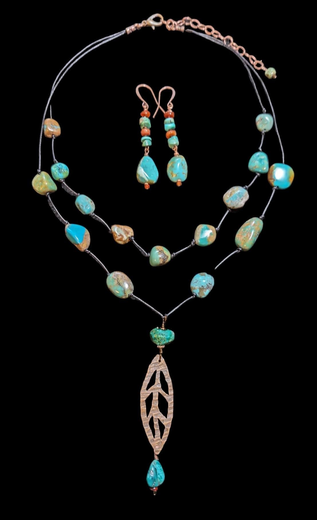 leaf & turquoise set