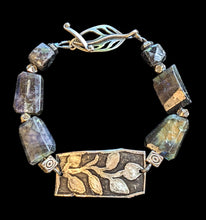 blue labradorite leaf & vine bracelet