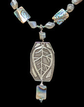 abalone & labradorite leaf set
