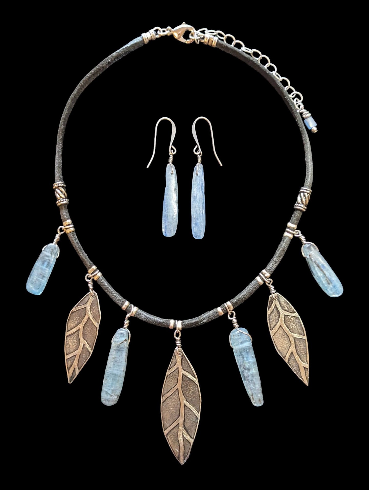 leaves & kyanite set