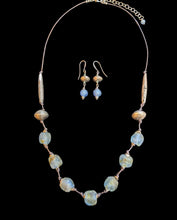 light blue african glass set