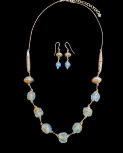 Light Blue African Glass Set