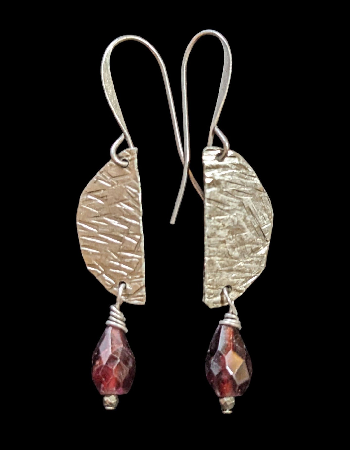 smoky quartz and garnet moon & stars set