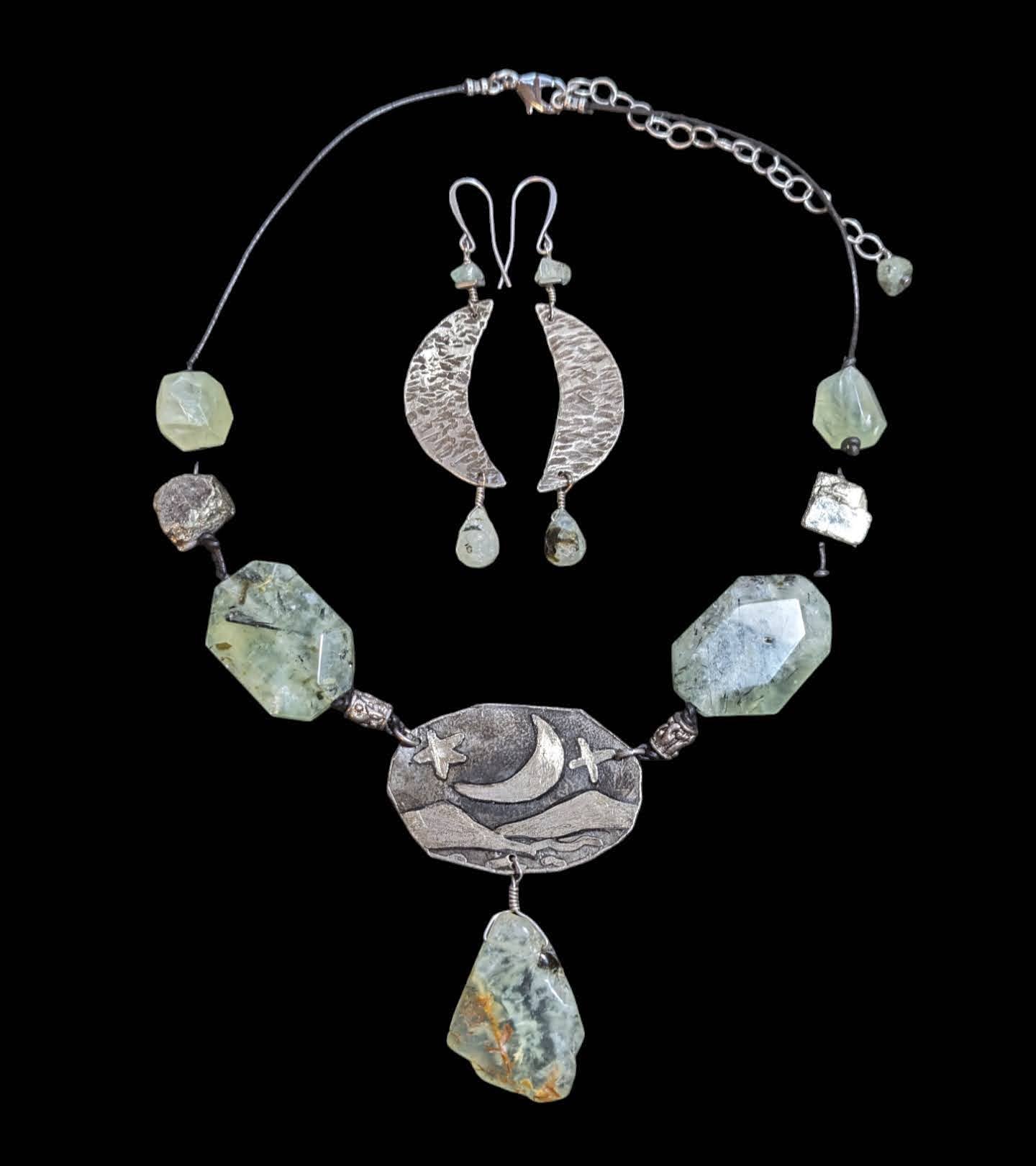 moon & prehnite set