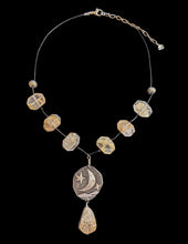 moon & rutilated quartz set