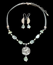 moon & stars green amethyst set