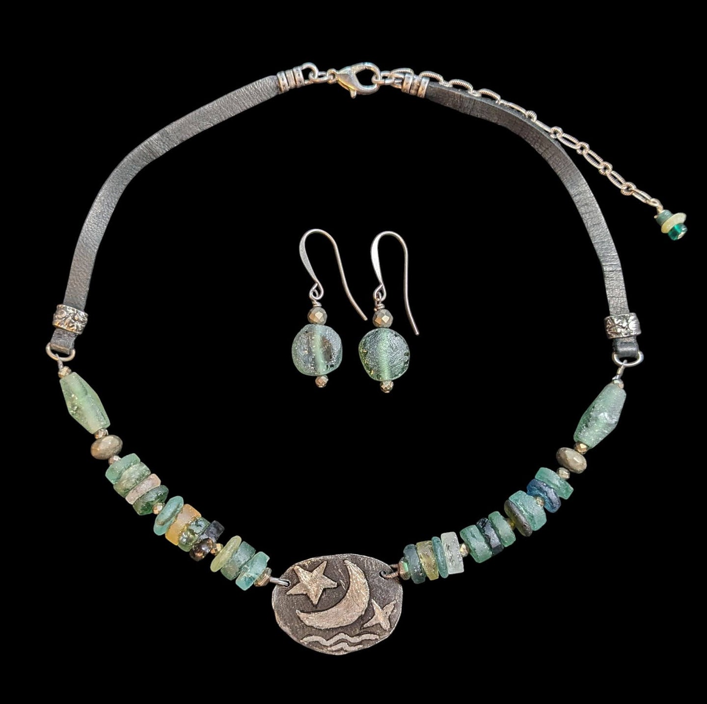 moon & stars roman glass set