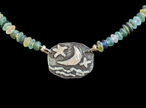 Roman Glass Moon & Stars Set