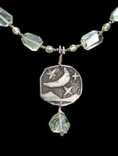 moon & stars green amethyst set