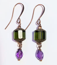 amethyst & olive glass set