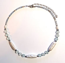 pearl & blue topaz set