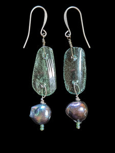 Pearl & Roman Glass Earrings