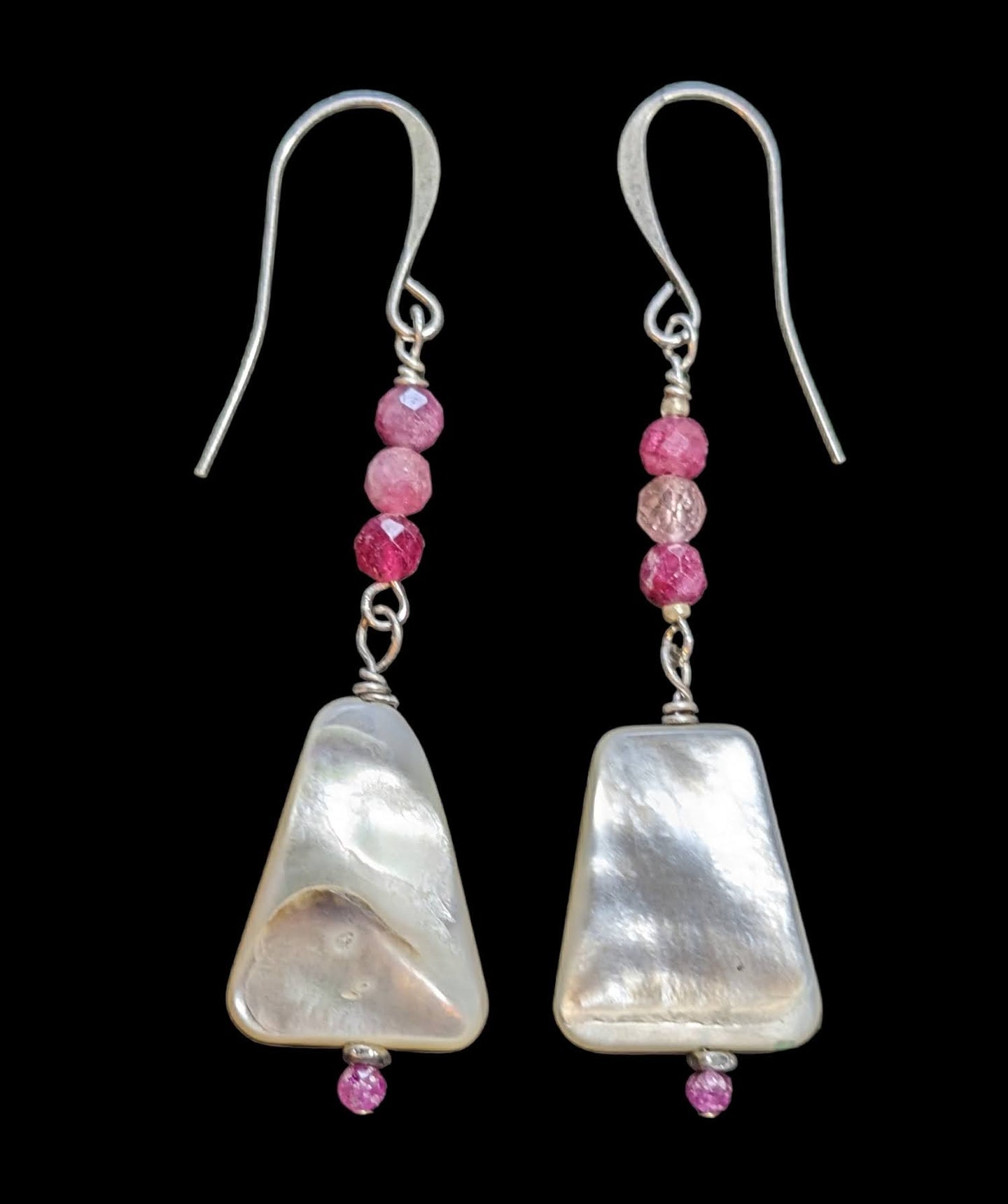 pearl & tourmaline earrings