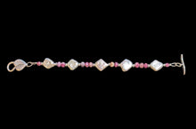 pearl & tourmaline leaf bracelet