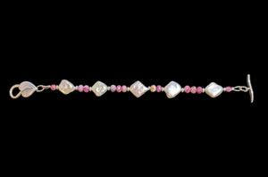 Pearl & Tourmaline Leaf Bracelet