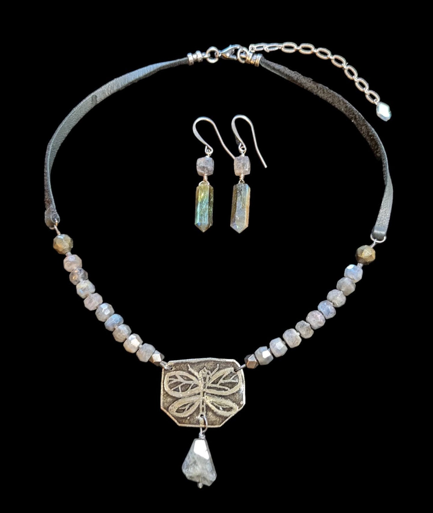 dragonfly & labradorite set