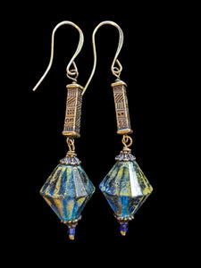 Long Blue Picasso Earrings