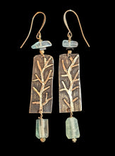 prehnite & tourmaline trees set
