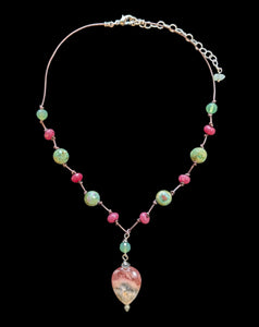 Rhodochrosite Heart Set