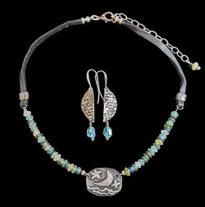 Roman Glass Moon & Stars Set
