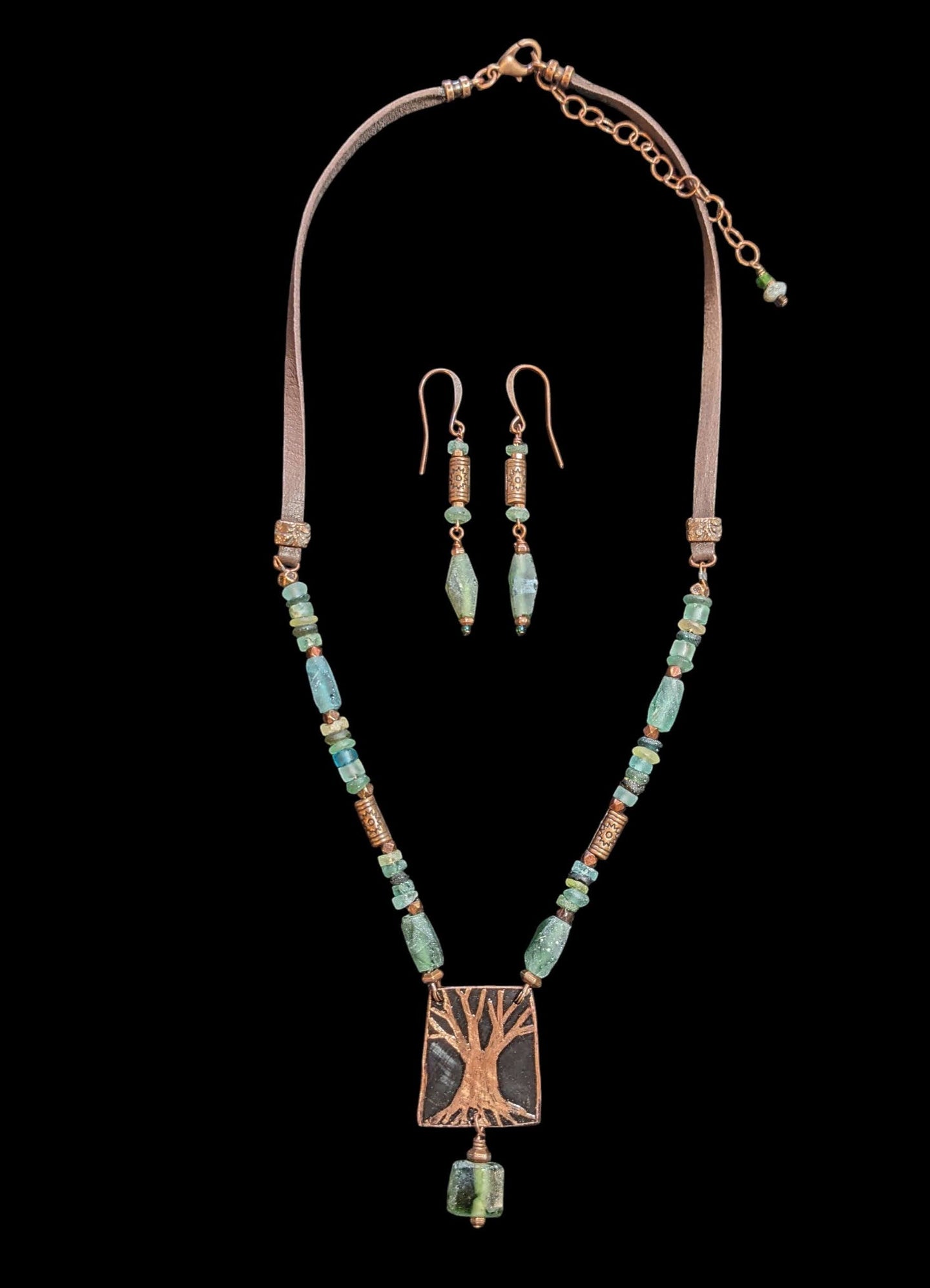 roman glass tree set