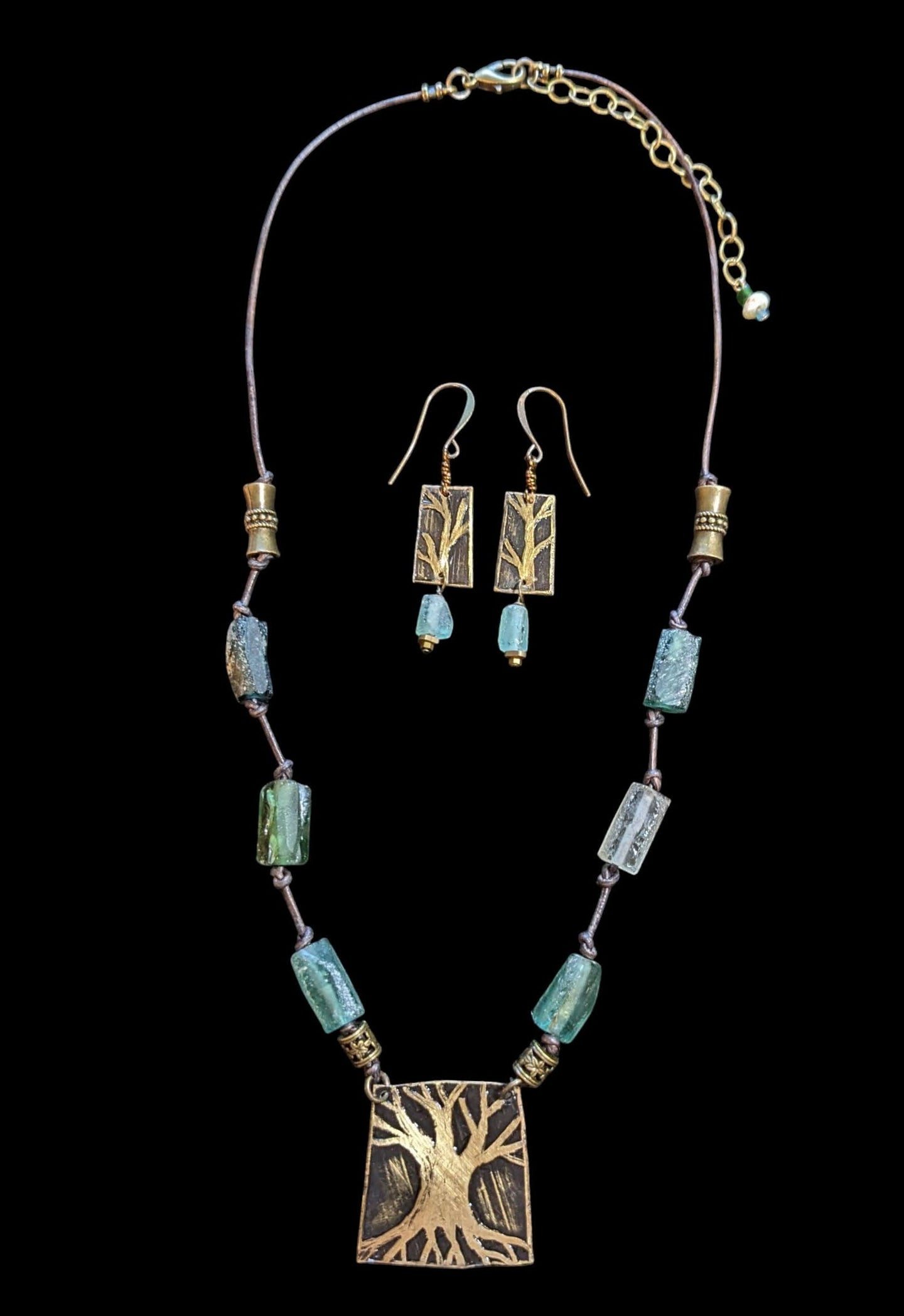 roman glass tree set