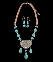 roman glass & apatite bird set