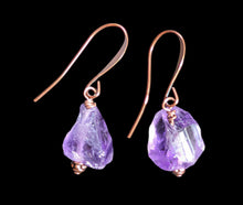 double stranded rough amethyst set