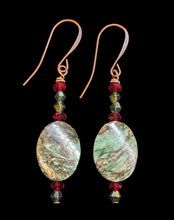 ruby in zoisite earrings