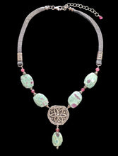 ruby in zoisite flower set