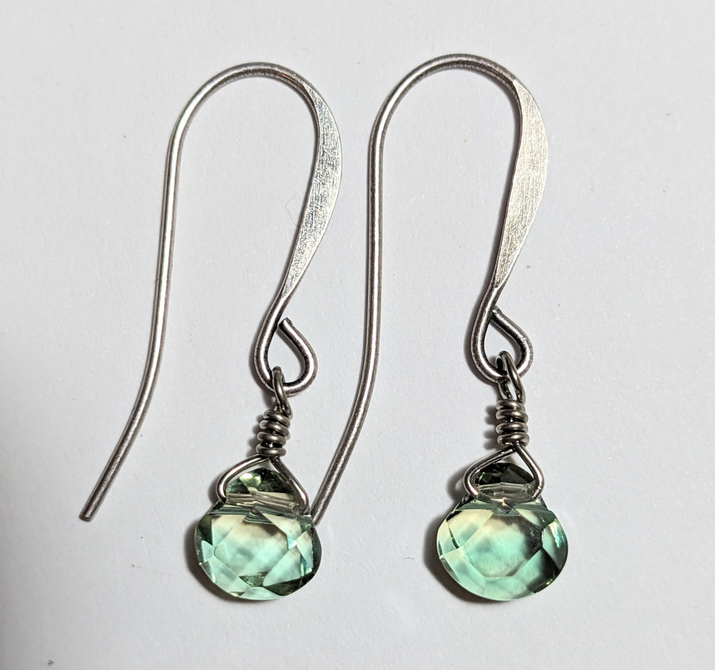 short green tourmaline earrings