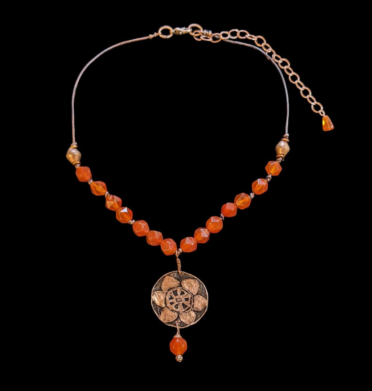 sunflower & carnelian set