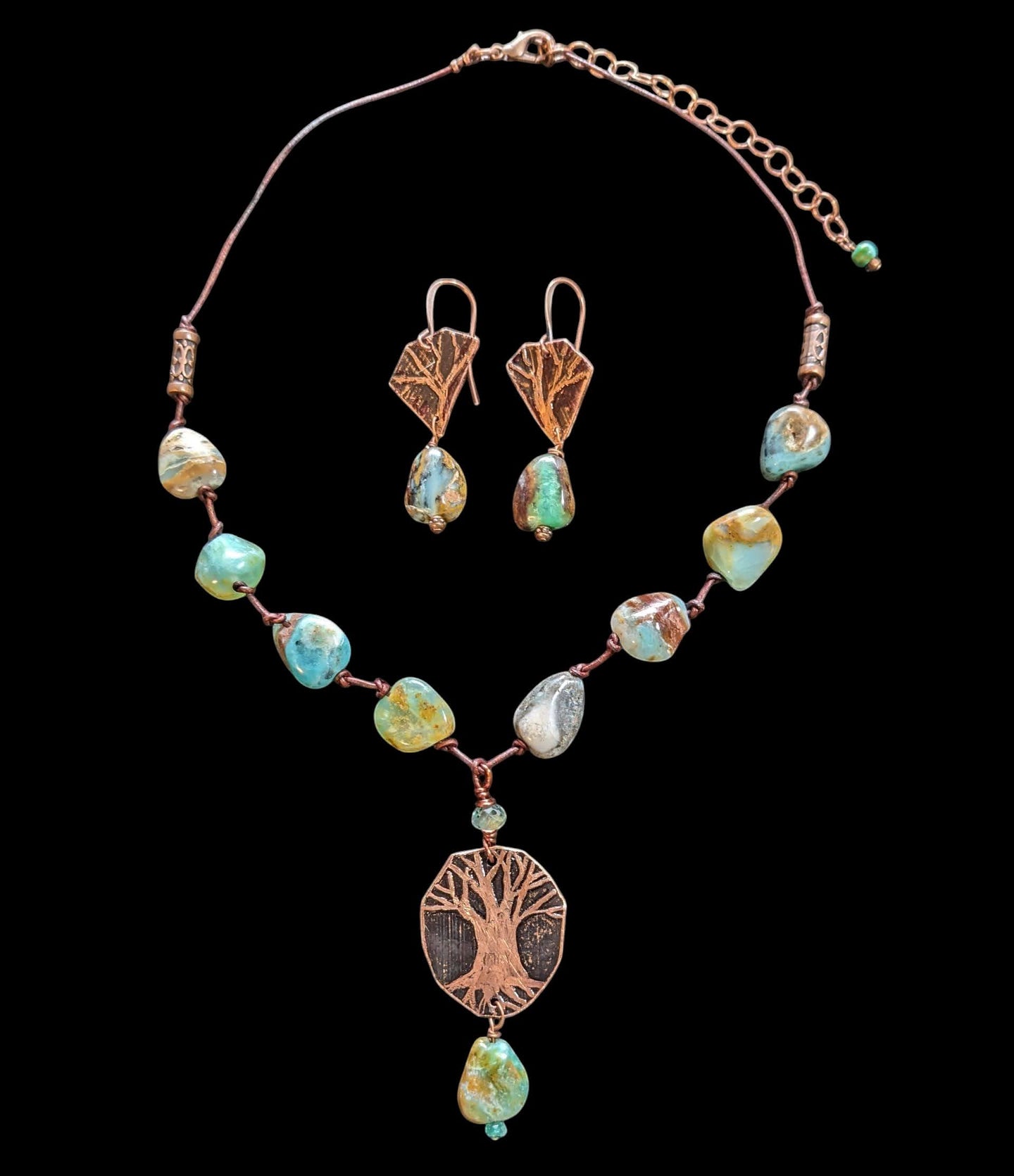 tree & blue opal set