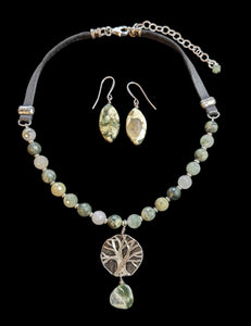 Tree & Moss Agate Set