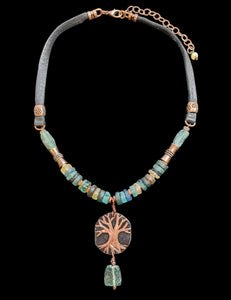 Tree & Roman Glass Set