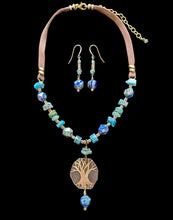 blue stones & roman glass tree set