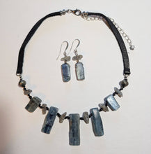 tribal kyanite & labradorite set