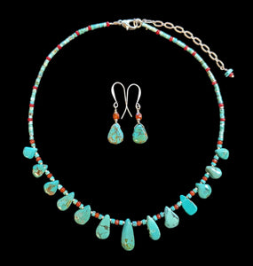 Turquoise Teardrop Set
