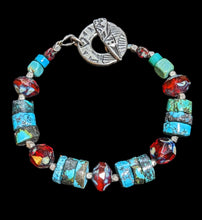 turquoise & czech glass bracelet