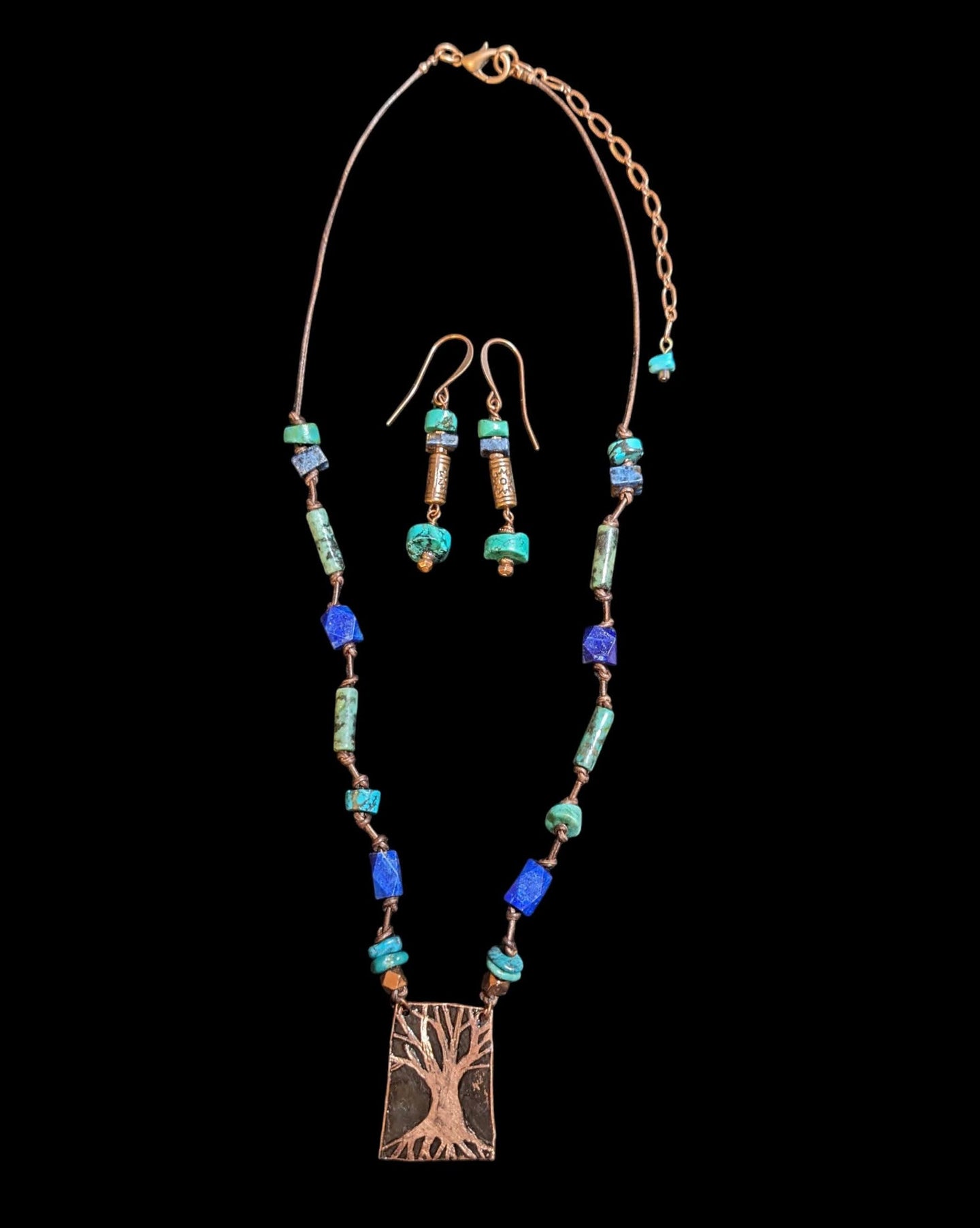 turquoise & lapis tree set