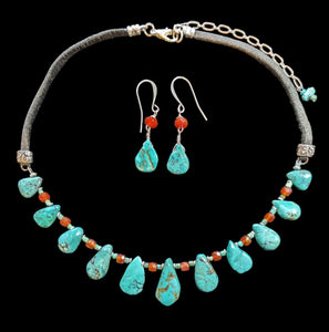 Turquoise Teardrop Set