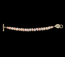 pink moonstone leaf bracelet