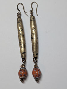 African Brass Earrings - Sunroot Studio