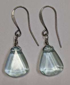 Aqua Glass Earrings
