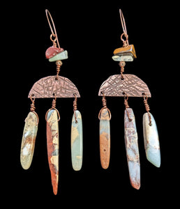 Copper & Aqua Terra Earrings