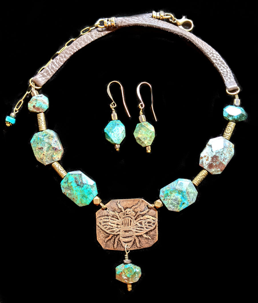 Bee & Chrysocolla Set - Sunroot Studio