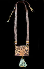 bronze tree & prehnite necklace - sunroot studio