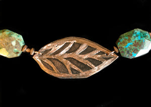 Copper Leaf Pendant - Sunroot Studio
